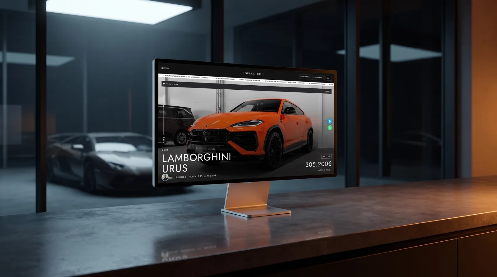 Selected Cars, Export luxusných áut, kde predáva samotný voz.